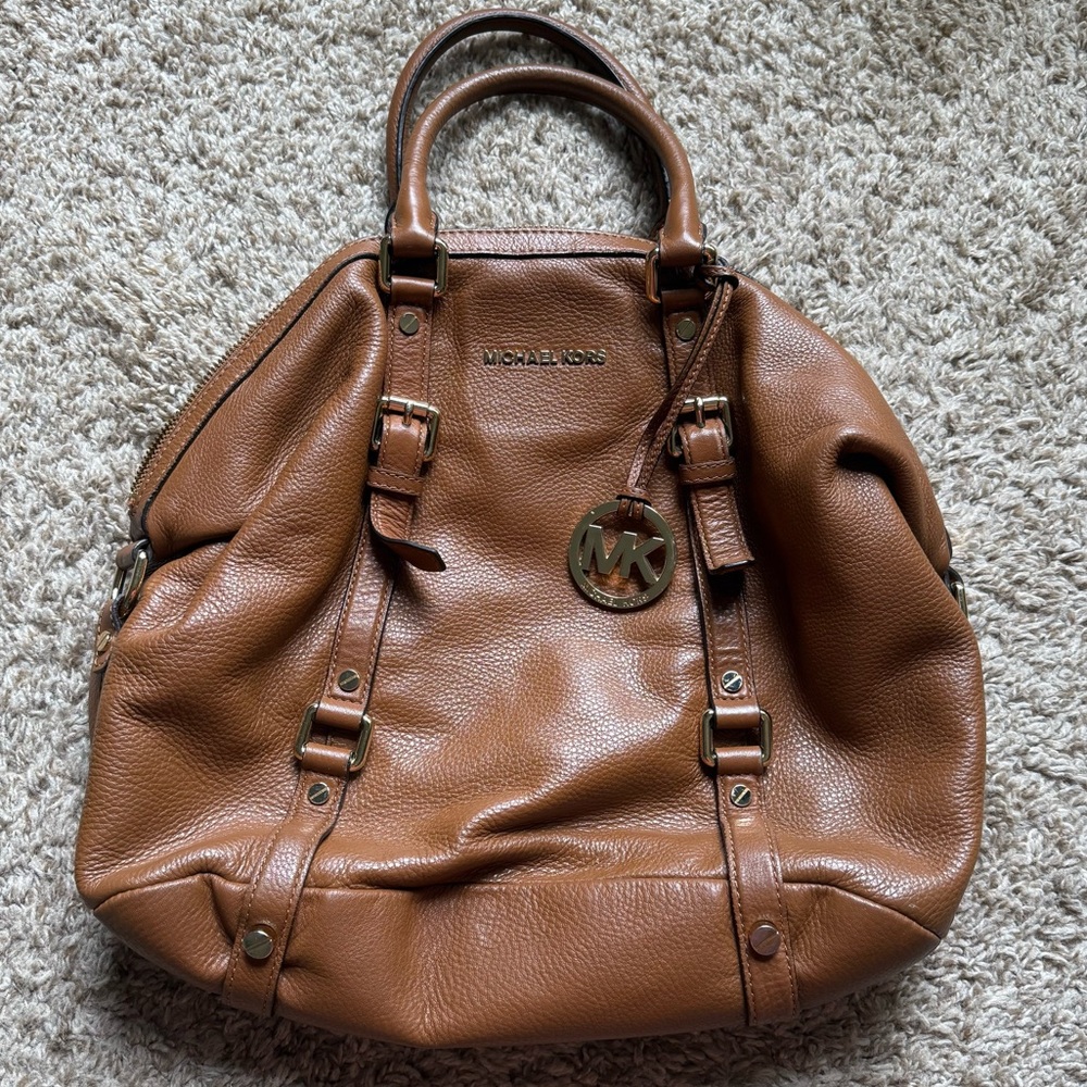 Michael Kors Brown Leather Tote Bag